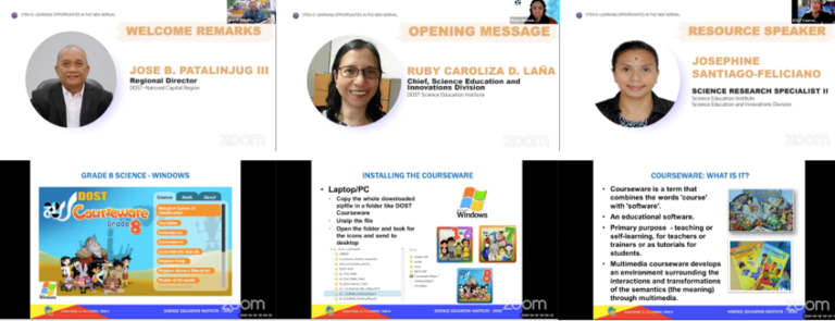 DOST-NCR Addresses the Need of Assistance for Education in the Metro through DOST Courseware